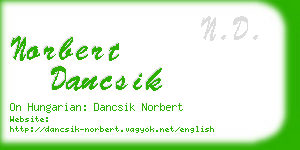 norbert dancsik business card
